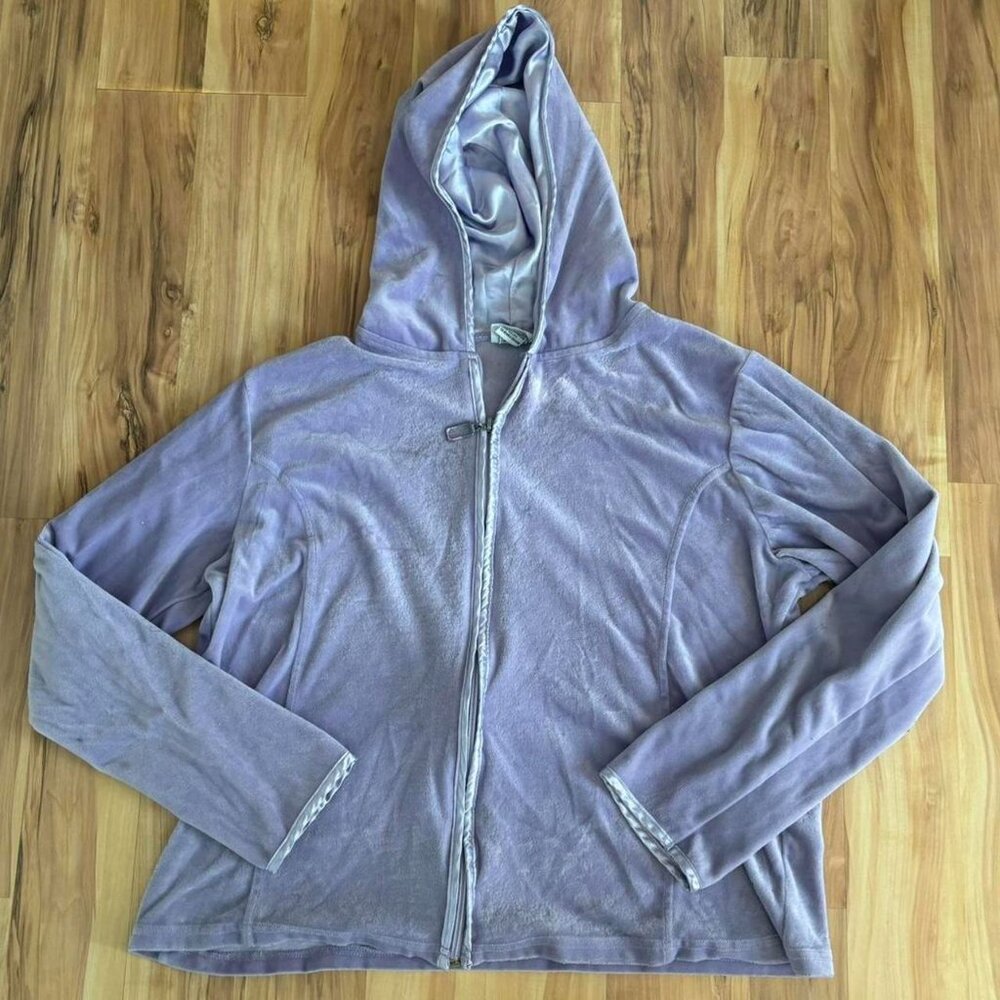 VINTAGE VELOUR ZIP UP HOODIE